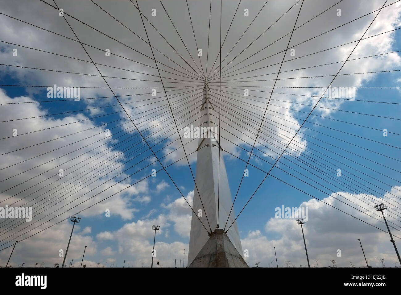 Structure of the modern amphitheater at Nahal Beer Sheba River Park in