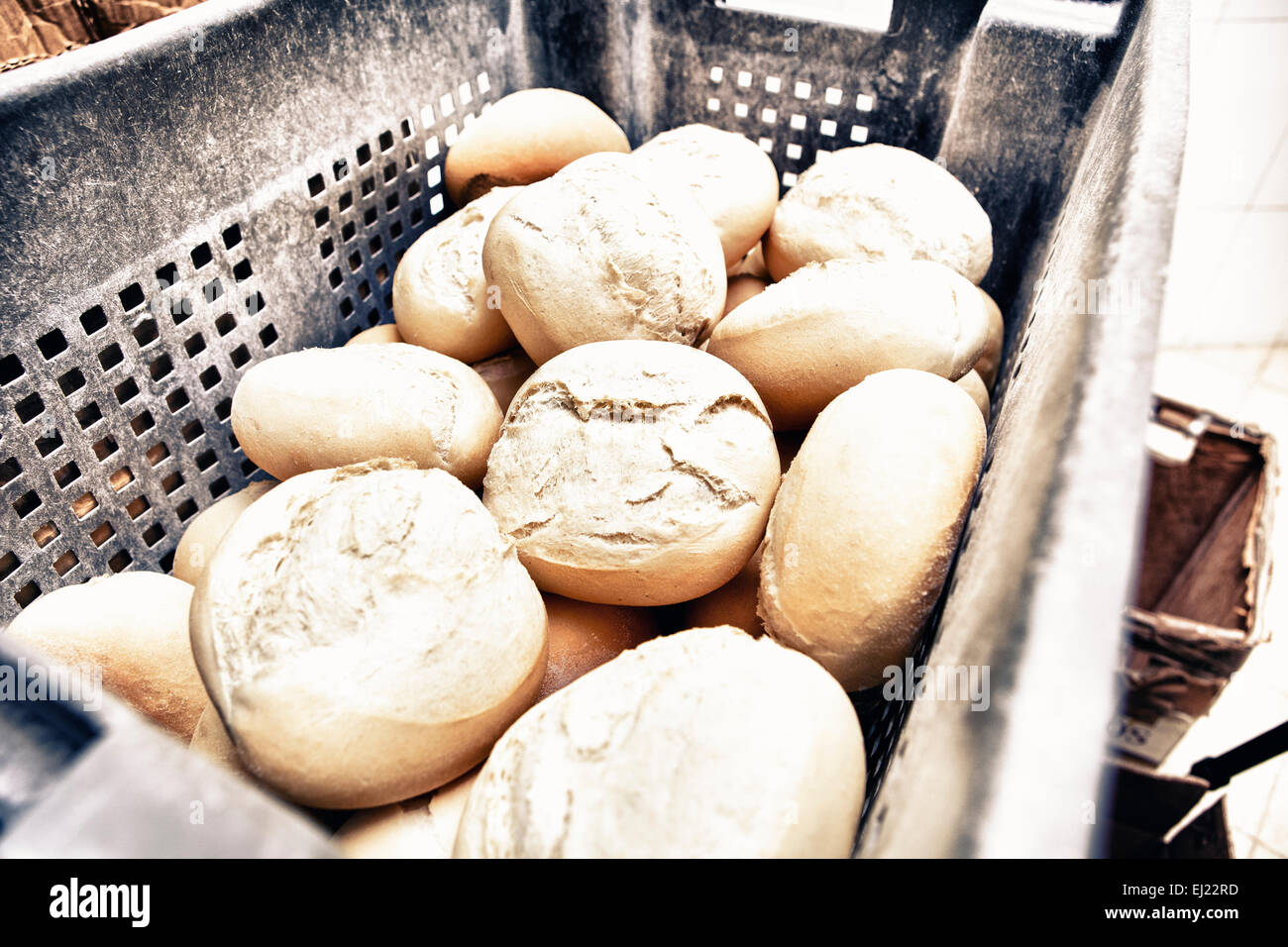 Manufacturing process of spanish bread Stock Photo Alamy