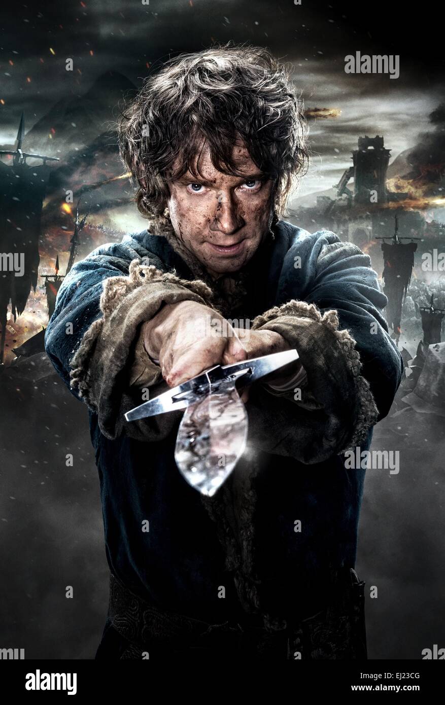The Hobbit : The Battle of the Five Armies Year : 2014 New Zealand / USA Director : Peter Jackson Martin Freeman Movie poster (textless) Stock Photo