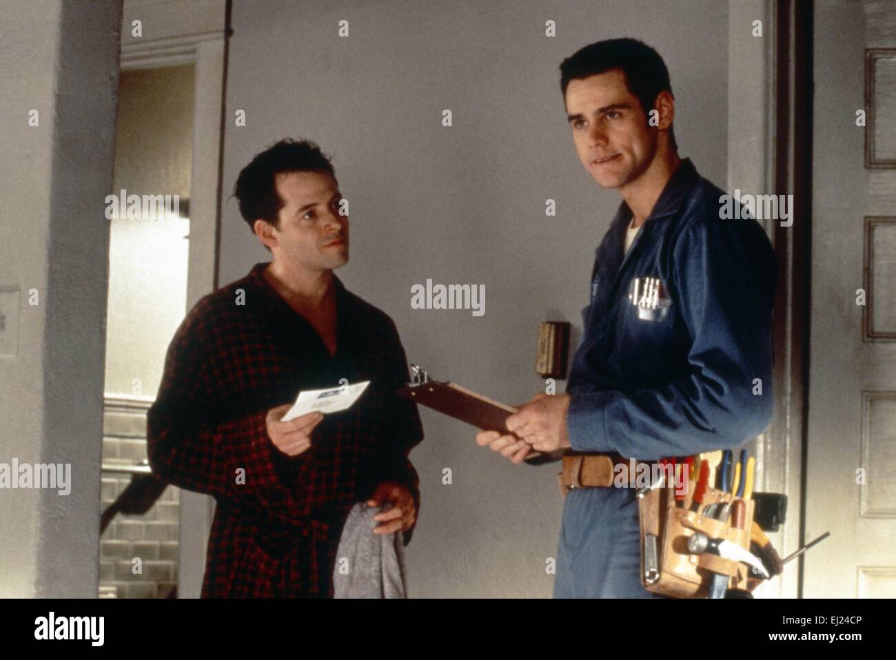 The Cable Guy Year : 1996 USA Director : Ben Stiller Jim Carrey, Matthew Broderick Stock Photo