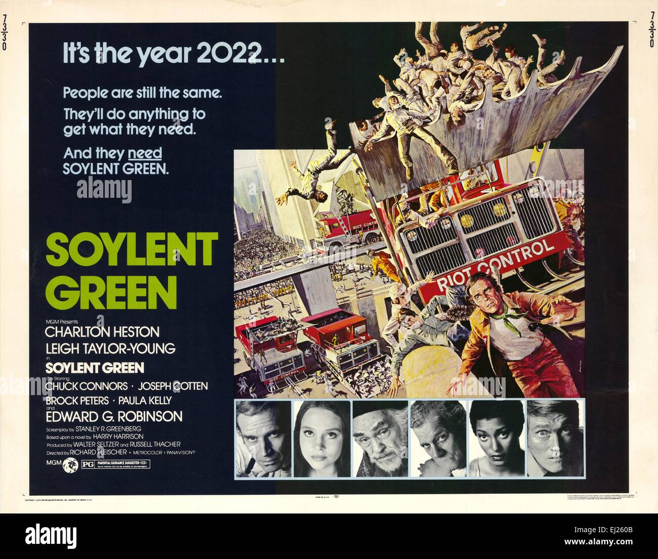 Soylent Green  Year : 1973 USA Director : Richard Fleischer Movie poster (USA) Stock Photo