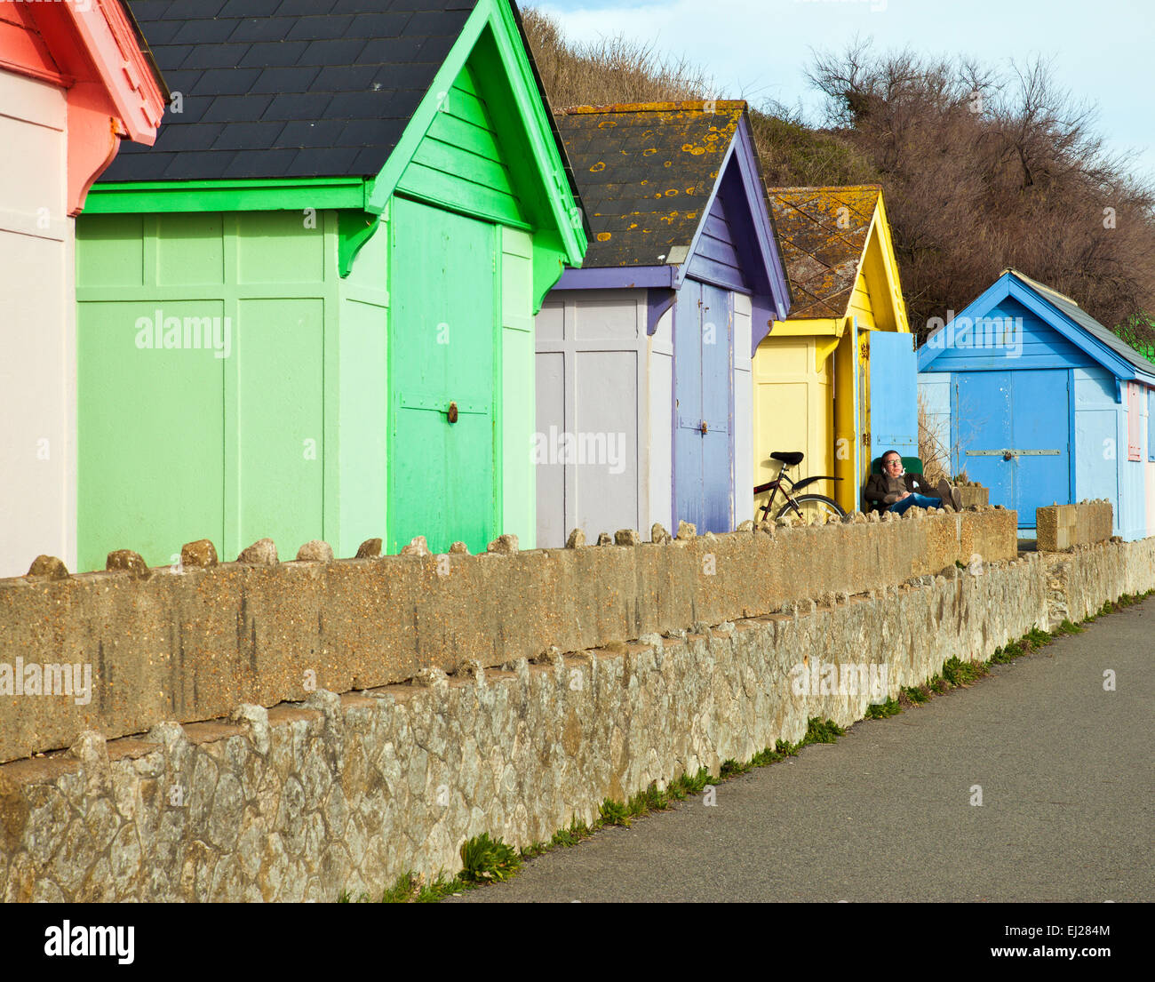Beach huts. Stock Photo