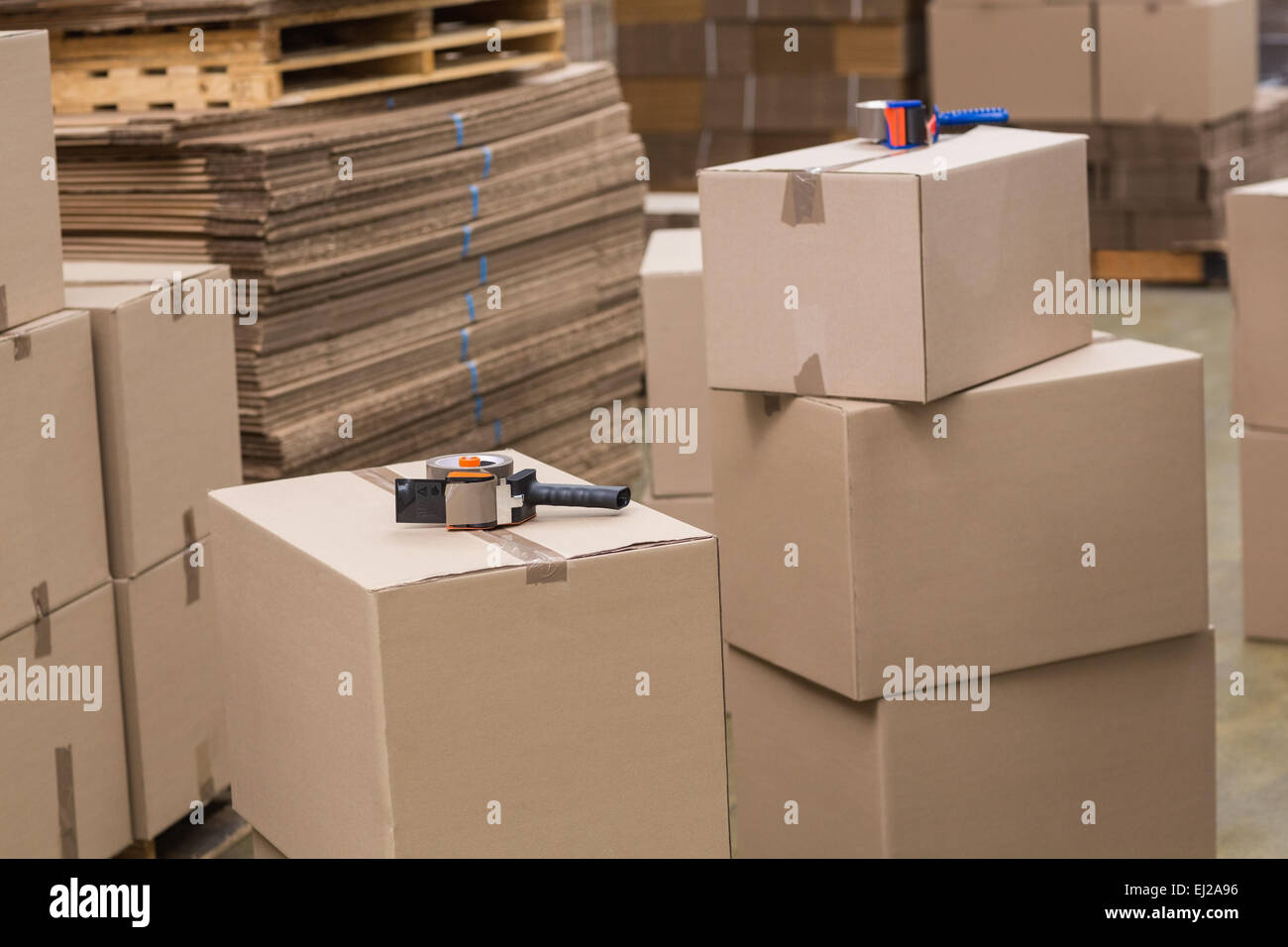Preparation of goods for dispatch Stock Photo