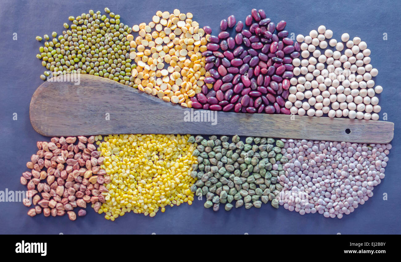 These are common lentils used in indian cooking Stock Photo - Alamy
