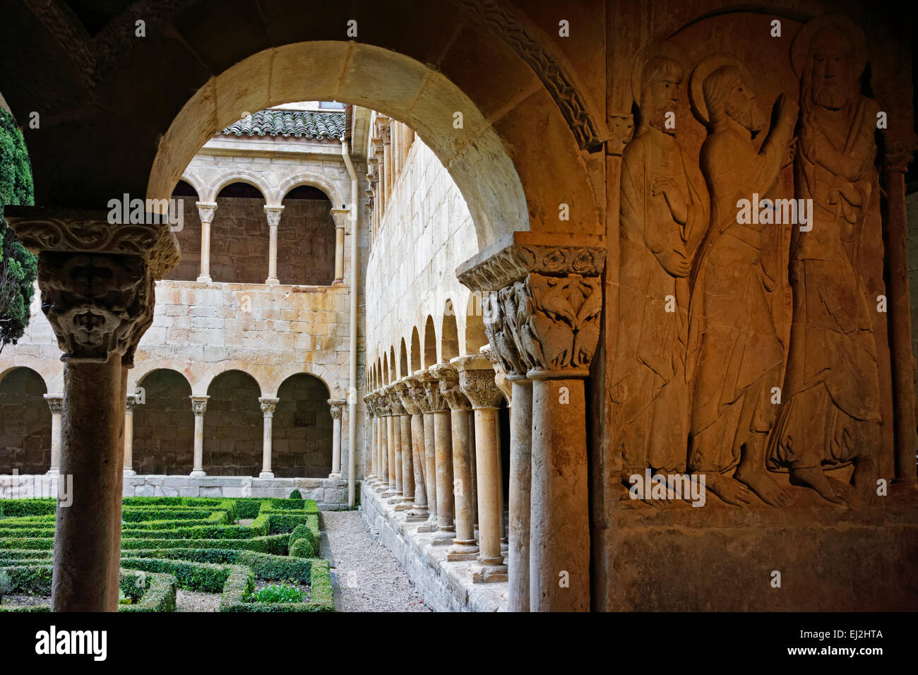 The interior of The Silos Abbey, Spain Stock Photo Alamy