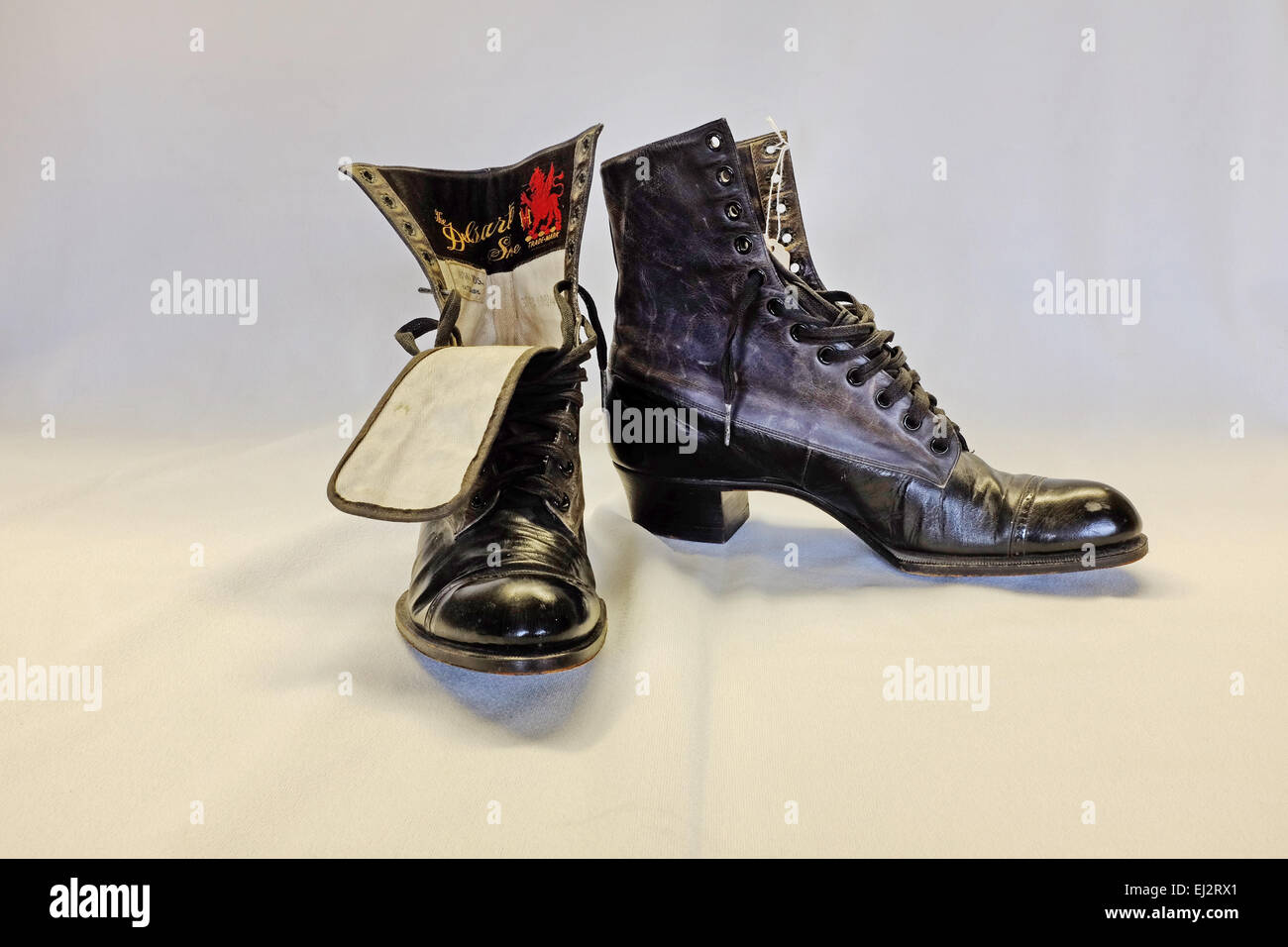 A pair of women's boots, circa 1930s. Stock Photo