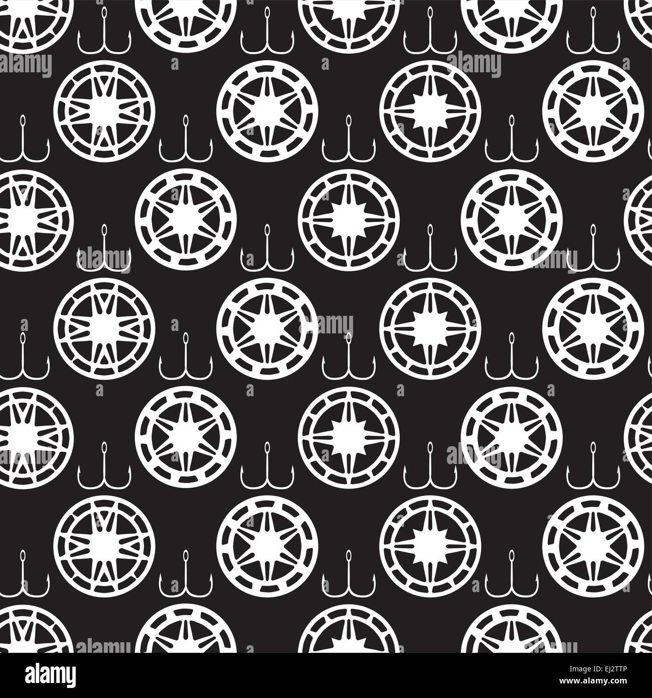Seamless pattern a fishing theme vector Stock Vector Image & Art - Alamy