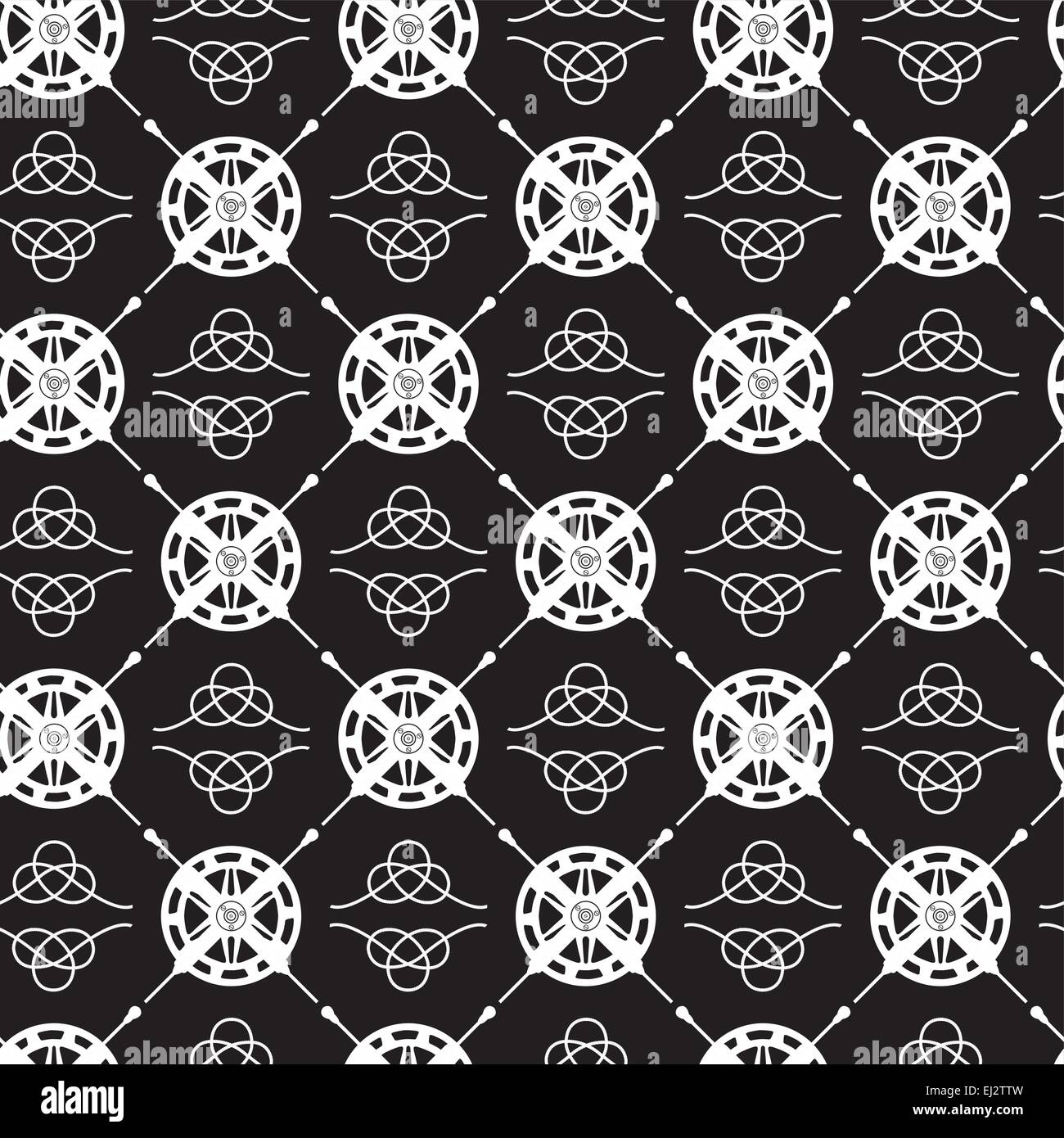 Seamless pattern a fishing theme vector Stock Vector Image & Art - Alamy