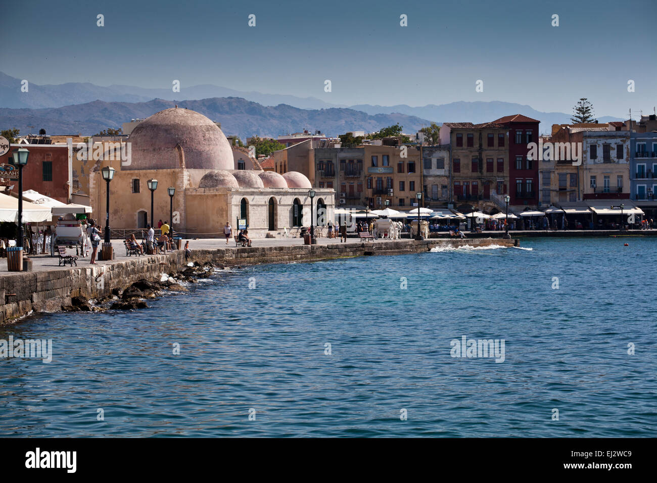 The Yali Mosque in the Chania Harbour in Crete, Greece Stock Photo Alamy