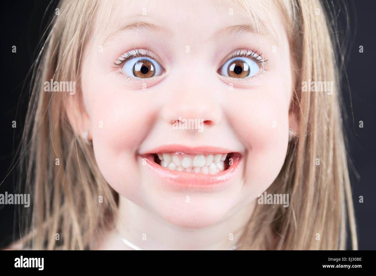 Close Up Studio Portrait Of a Young Girl Stock Photo - Alamy