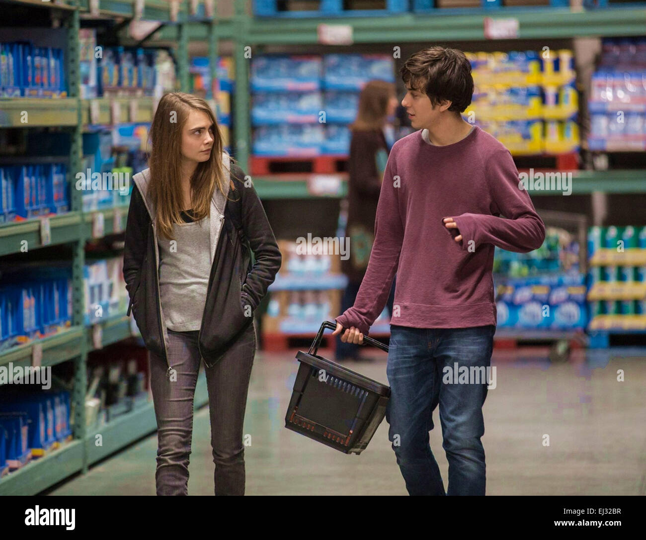 PAPER TOWNS 2015 20th Century Fox film with Cara Delevigne and Nat Wolff Stock Photo