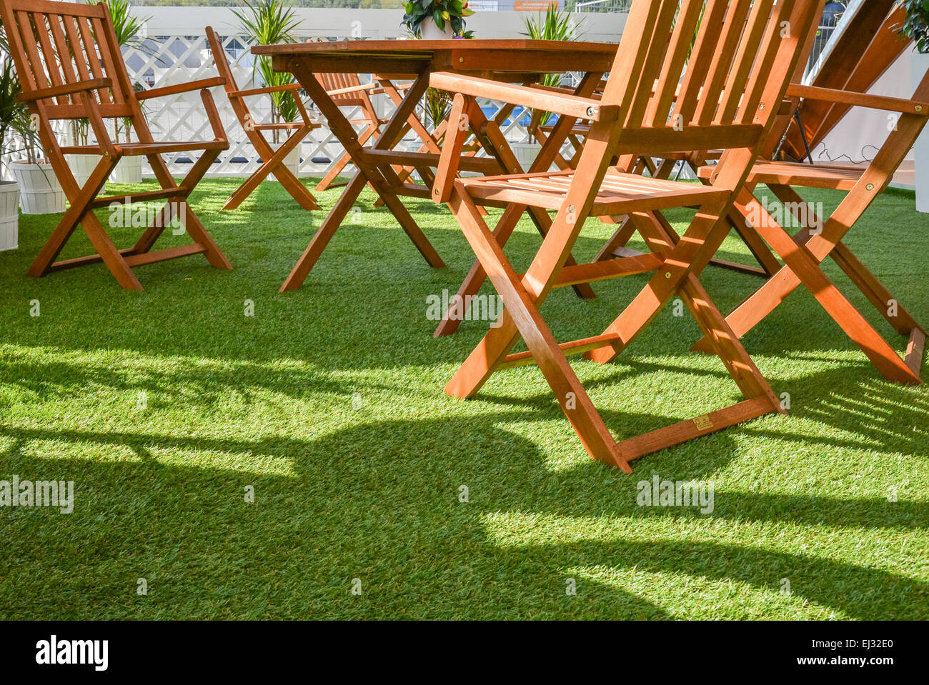 Table and chairs on grass hi res stock photography and images Alamy