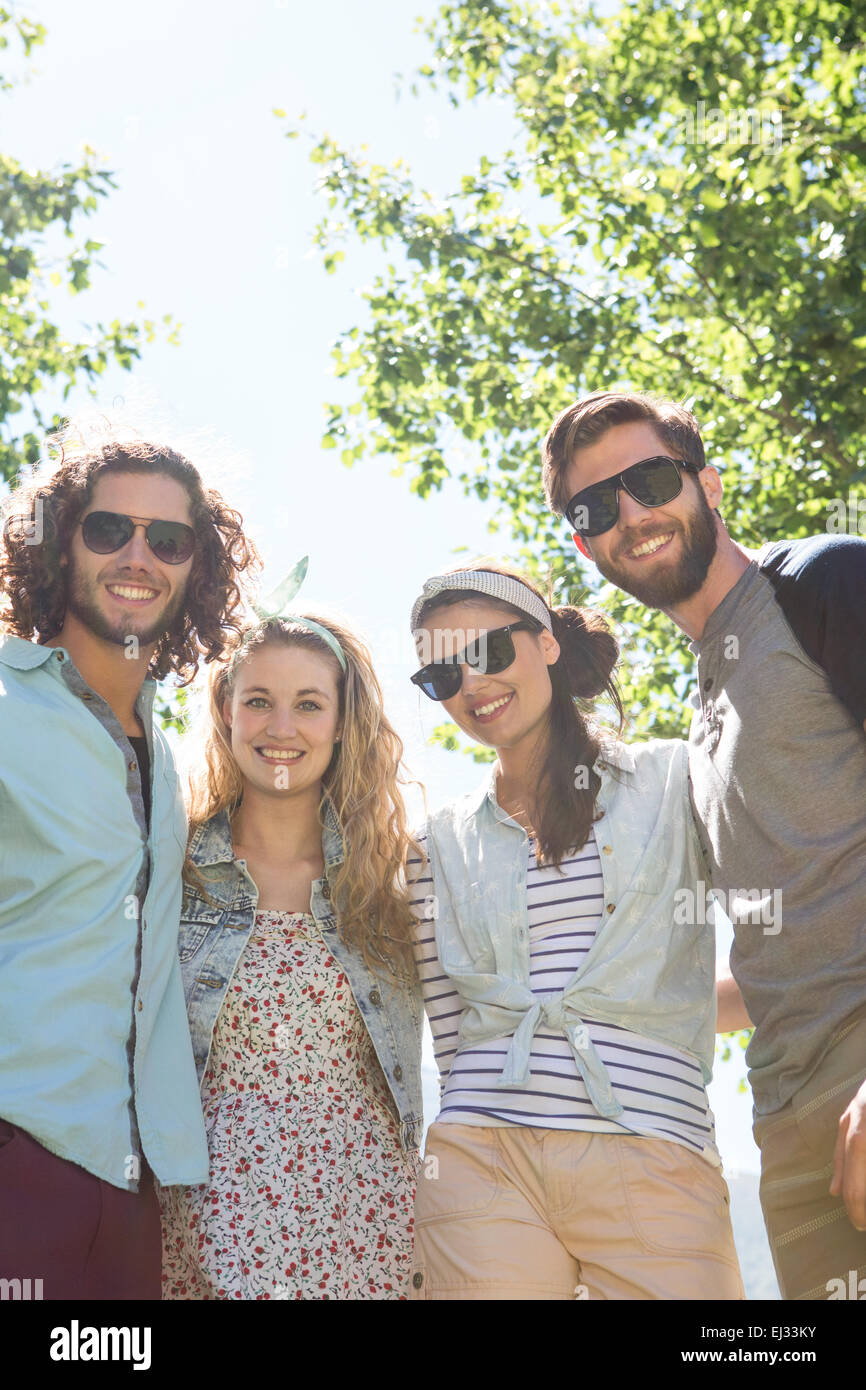 Happy smiling friends sunshine hi-res stock photography and images - Alamy