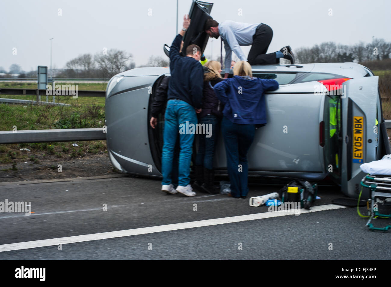 M4 crash hi-res stock photography and images - Alamy