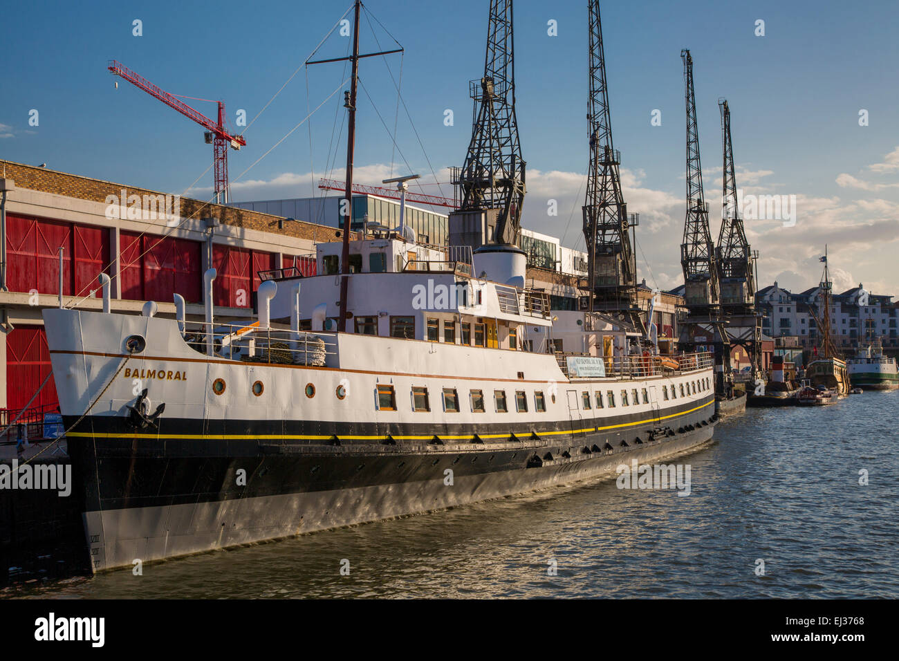 Excursion Ship MV Balmoral docked in Bristol for repair work, Bristol, England, UK Stock Photo