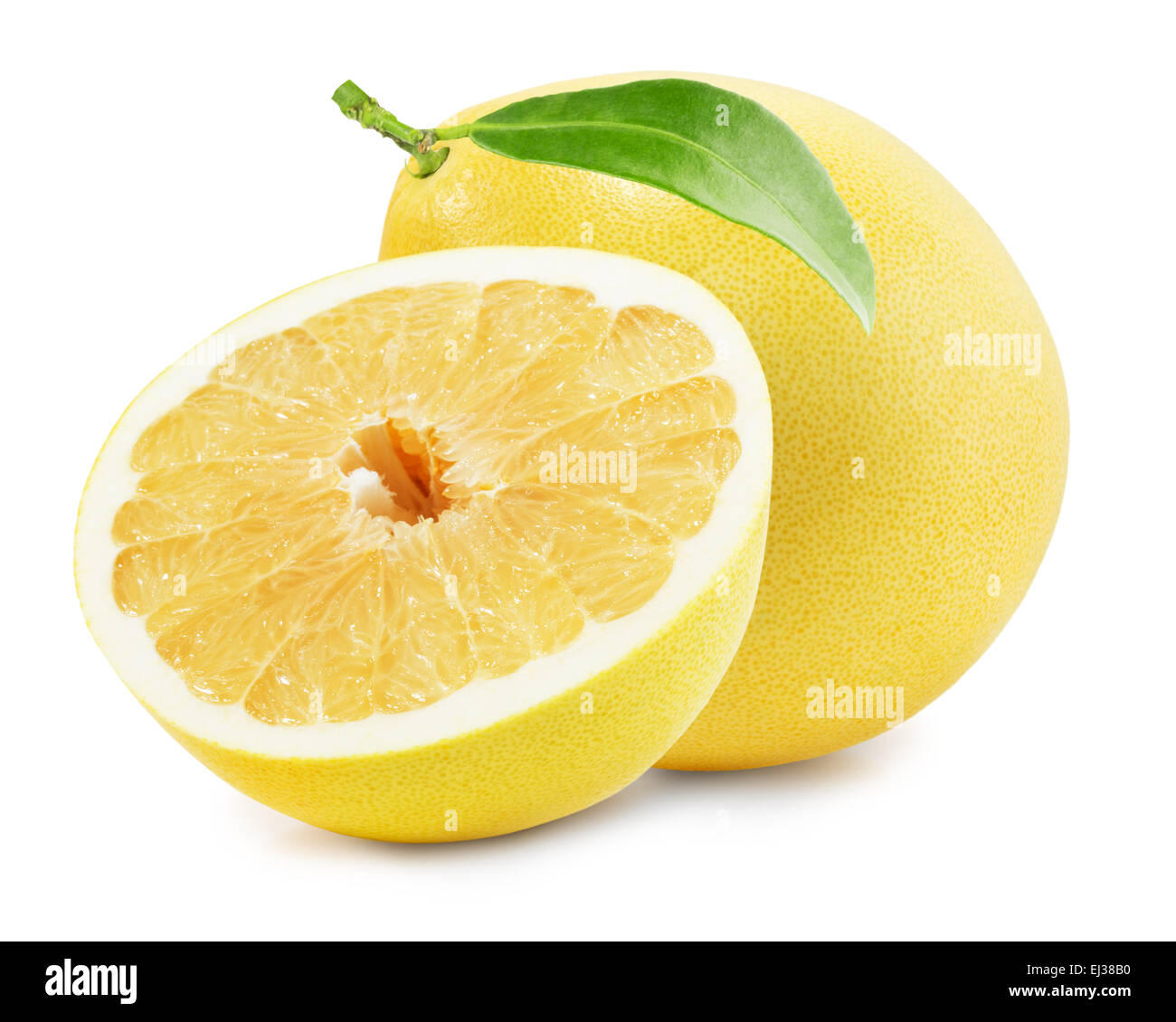 Pomelo or Chinese grapefruit isolated on the white background Stock