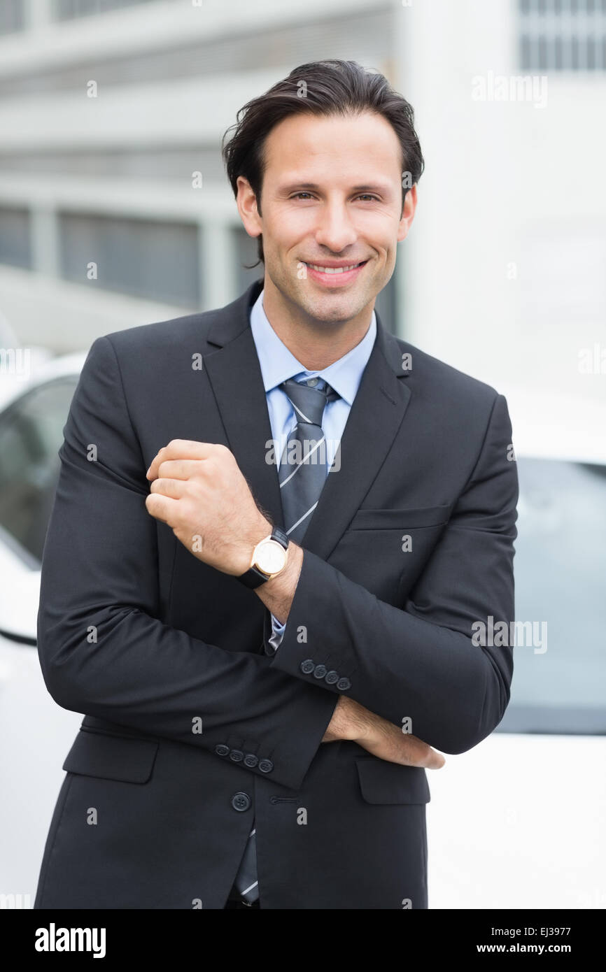 Businessman smiling at camera Stock Photo - Alamy