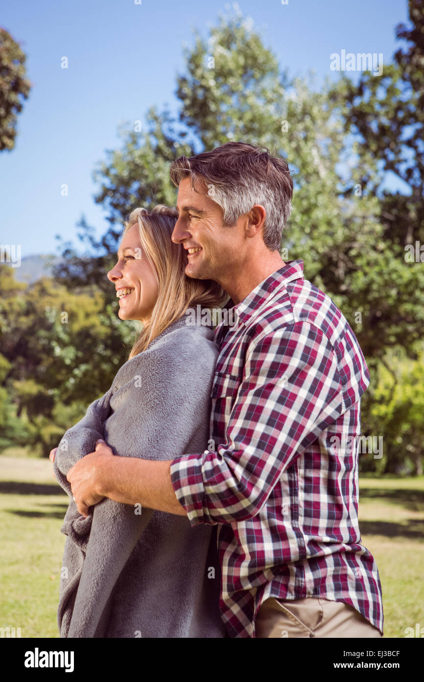 Happy couple in the park Stock Photo - Alamy