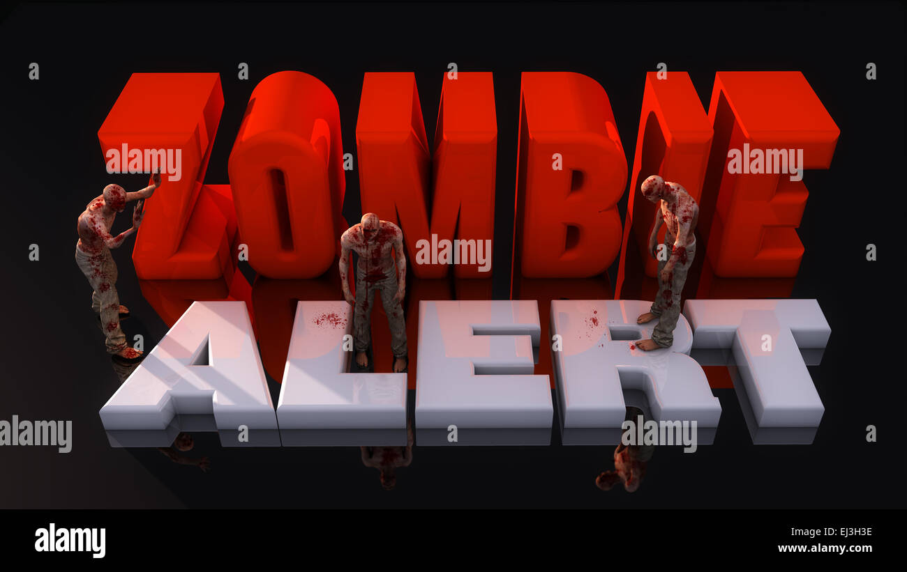 Caution zombies alert Stock Photo Alamy