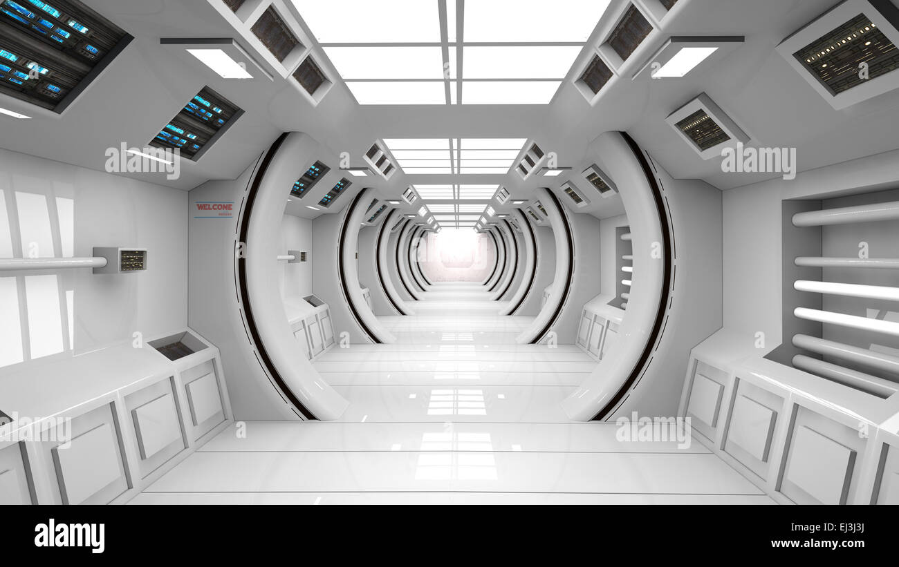 Futuristic Interior Scifi Architecture Stock Photo 79985350