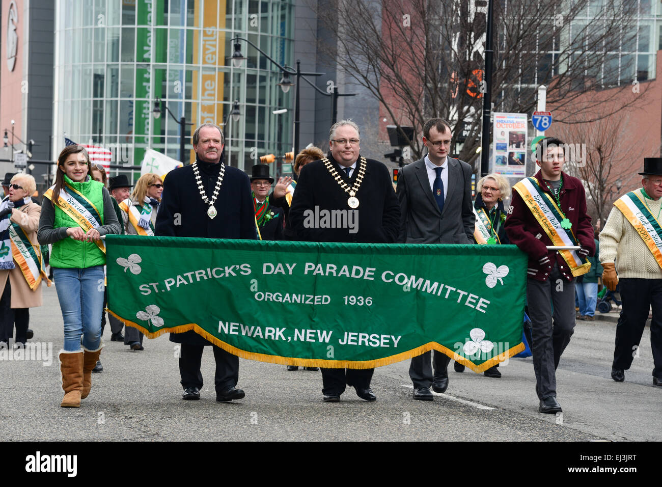 St. Patrick's Day Parade Committee. Newark, New Jersey. USA 2013 Stock Photo