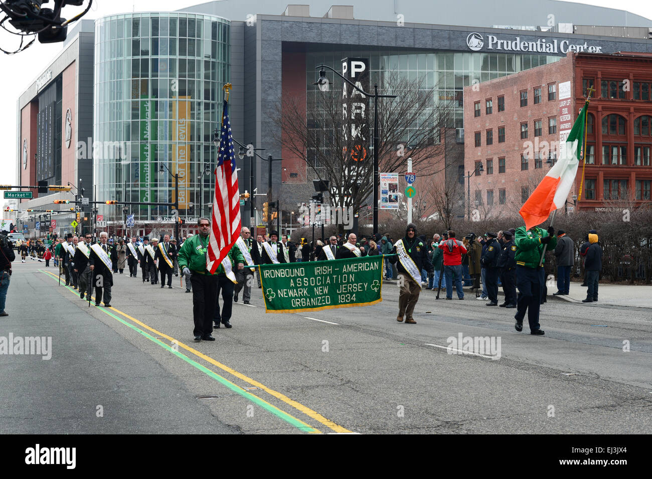 Ironbound Irish American Association during the 2013 St. Patrick's Day parade. Newark, New Jersey. USA Stock Photo