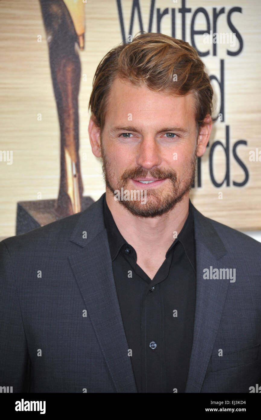 LOS ANGELES, CA - FEBRUARY 14, 2015: Josh Pence at the 2015 Writers Guild Awards at the Hyatt Regency Century Plaza Hotel. Stock Photo