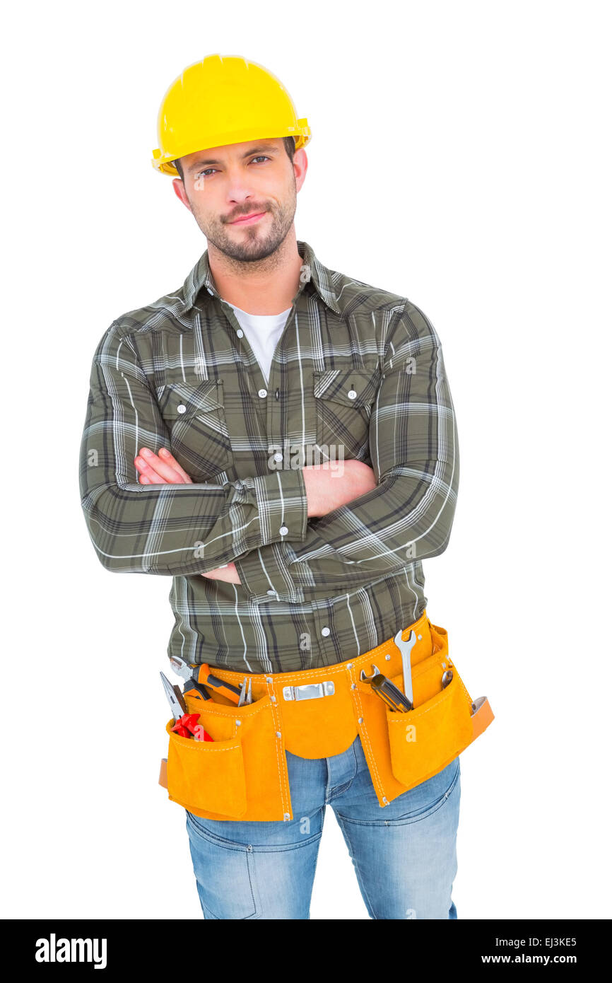Confident manual worker Stock Photo