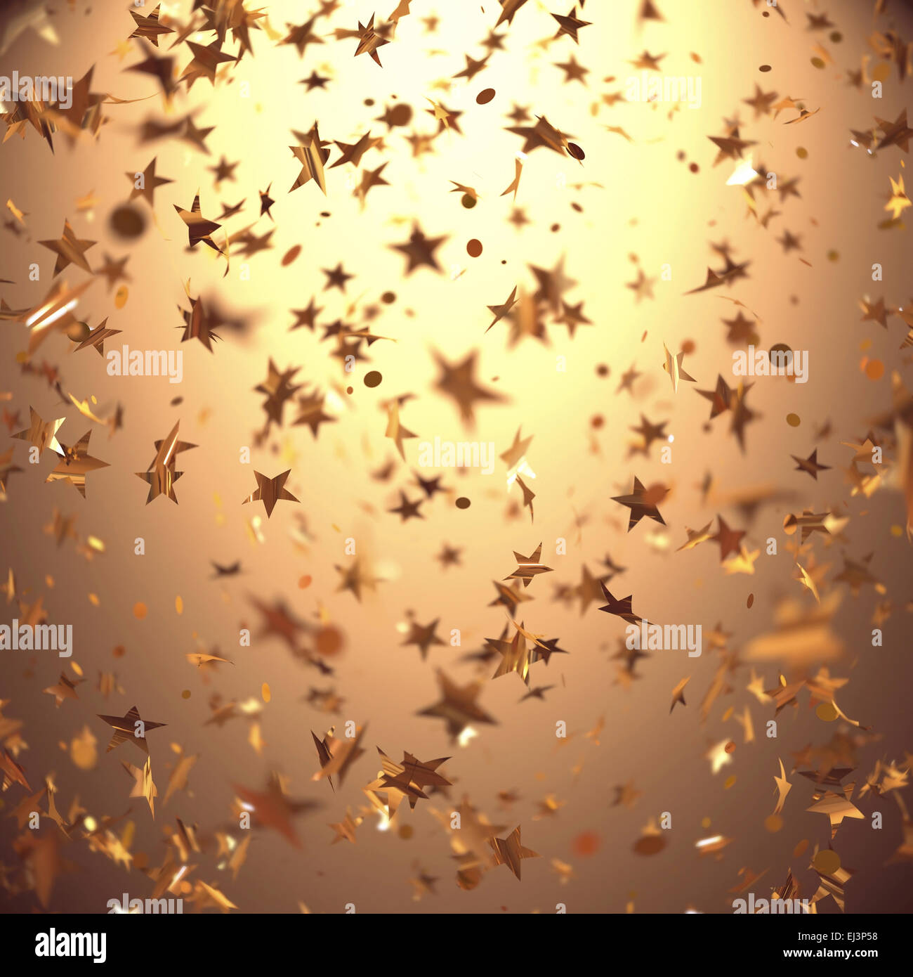 Gold stars, illustration Stock Photo