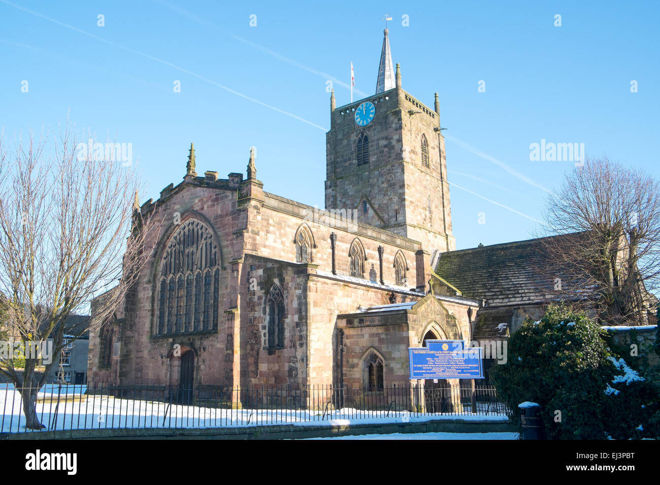 st mary the virgin parish church in wirksworth,derbyshire,england Stock Photo