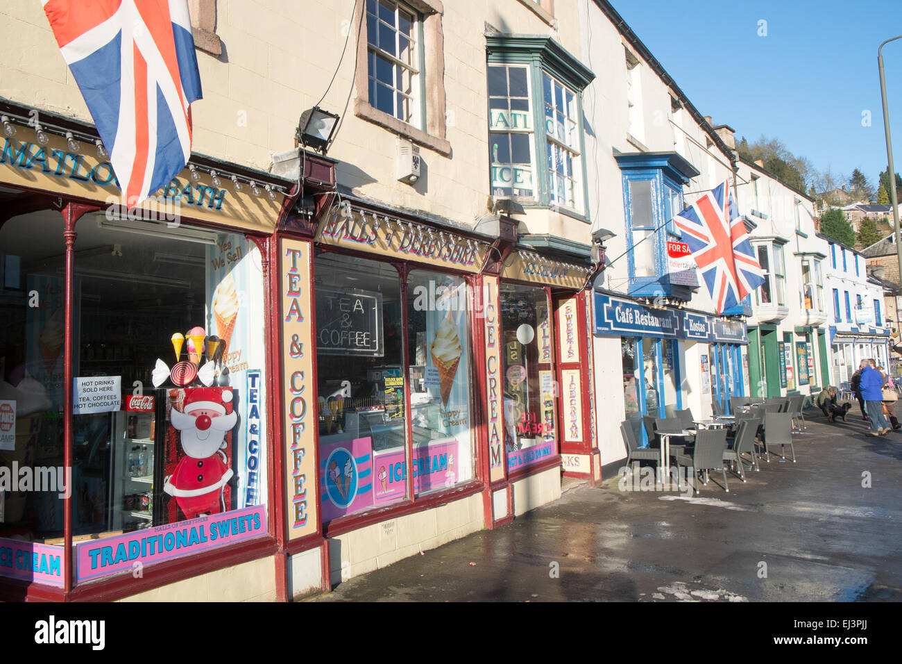 high street in the Debyshire market town of Matlock Bath, popular