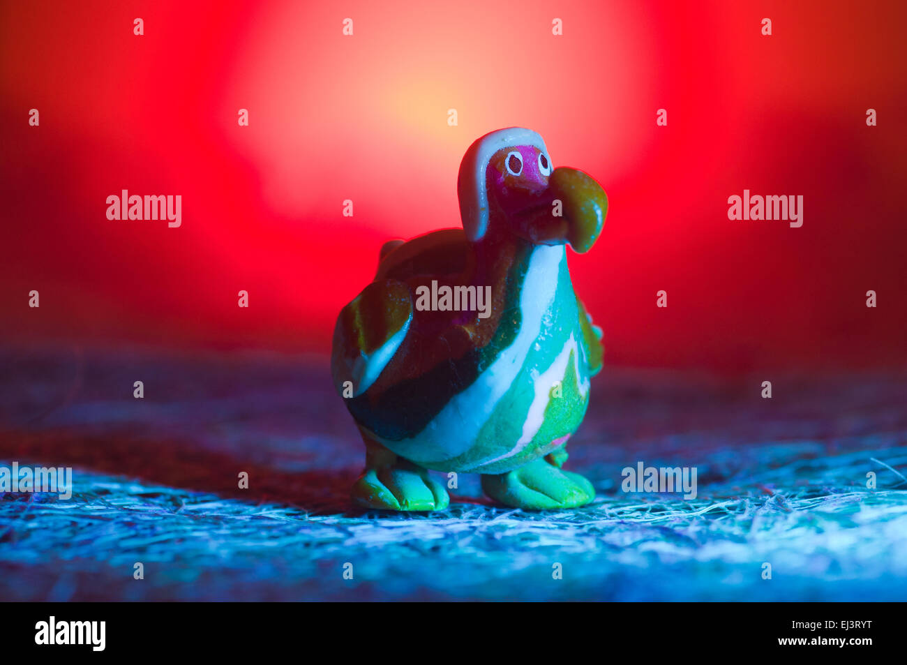 Small stone figure of a Mauritian dodo bird in studio setting Stock Photo