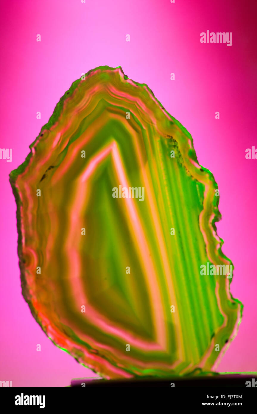Thin translucent agate mineral stone in studio setting Stock Photo Alamy