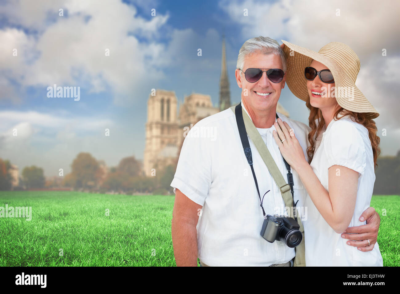 Composite image of vacationing couple Stock Photo