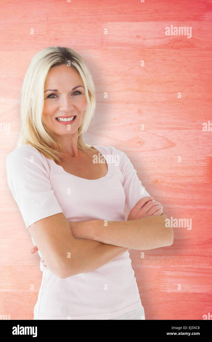 Blonde hair arms crossed hi-res stock photography and images - Alamy