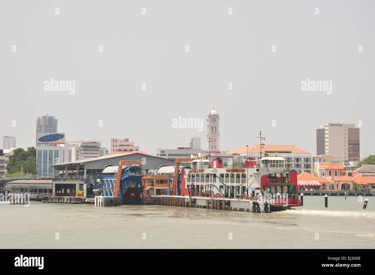 ferries port in penang island malaysia Stock Photo