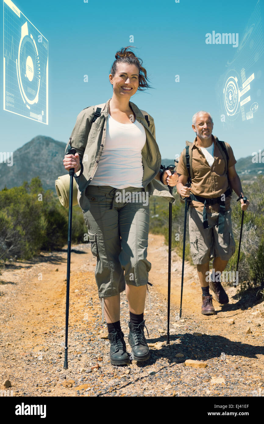Man woman female couple walking hiking hi-res stock photography and ...
