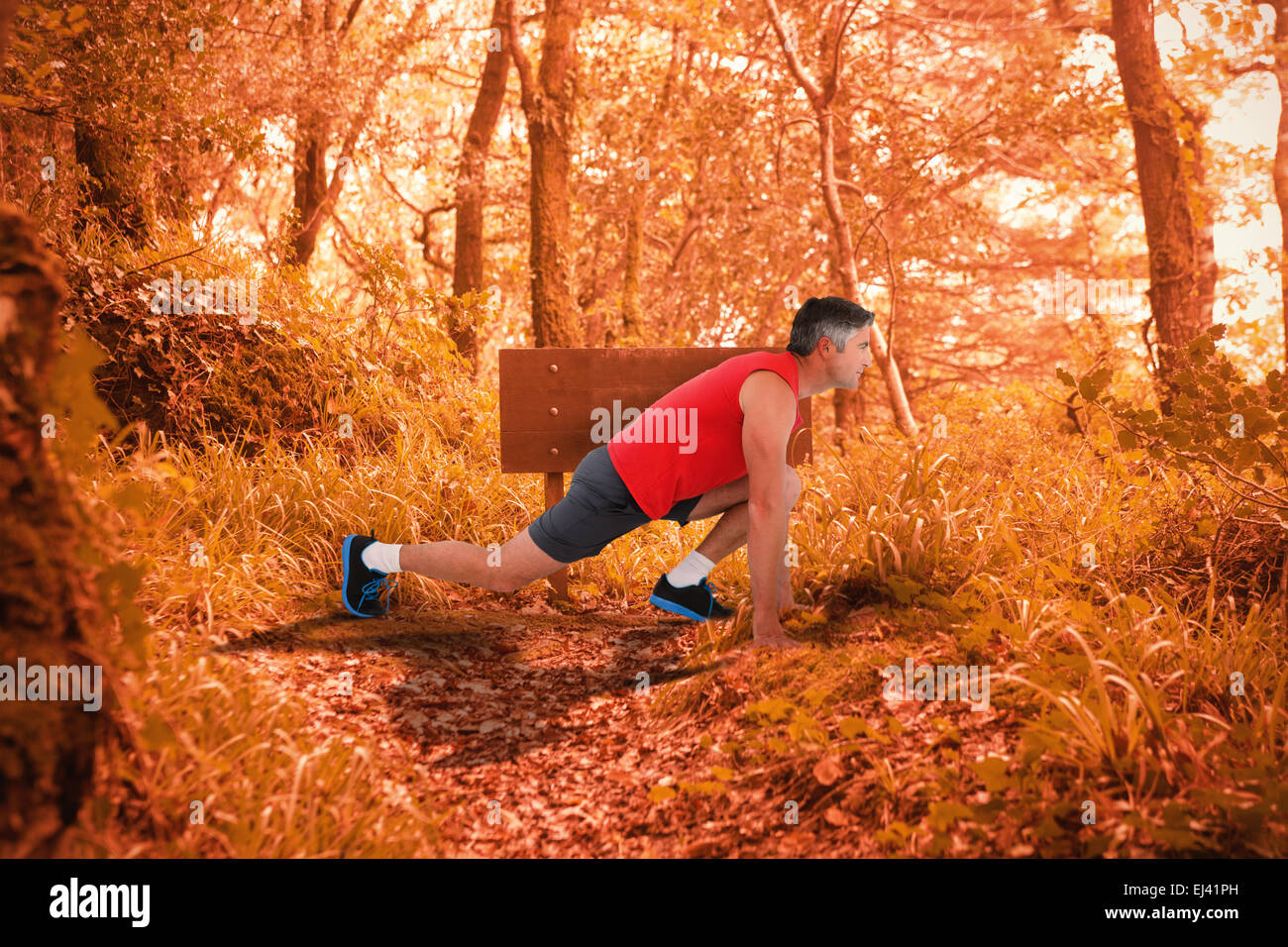 Man stretching legs hi-res stock photography and images - Alamy
