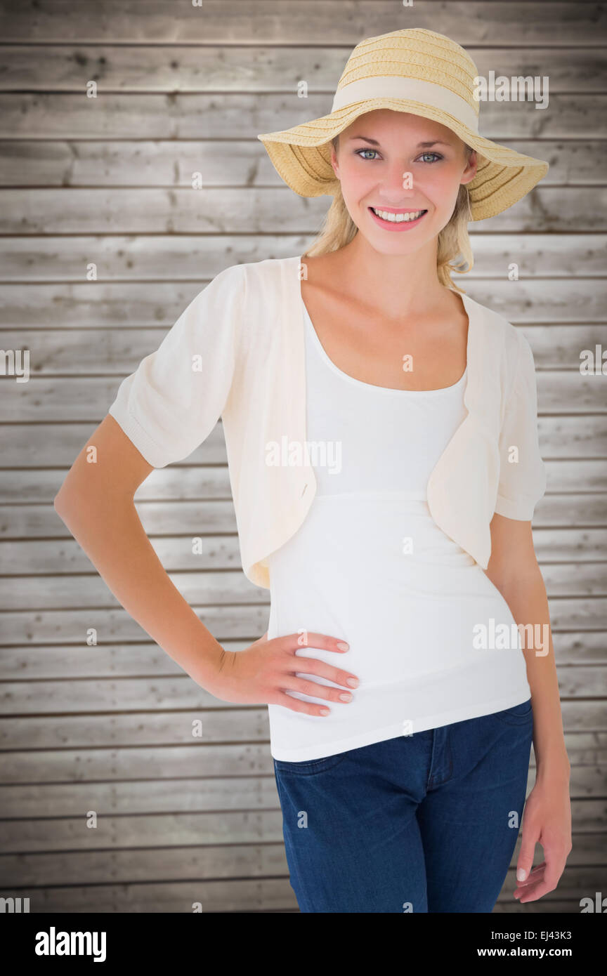 Beautiful young blonde in denim hi-res stock photography and images - Alamy