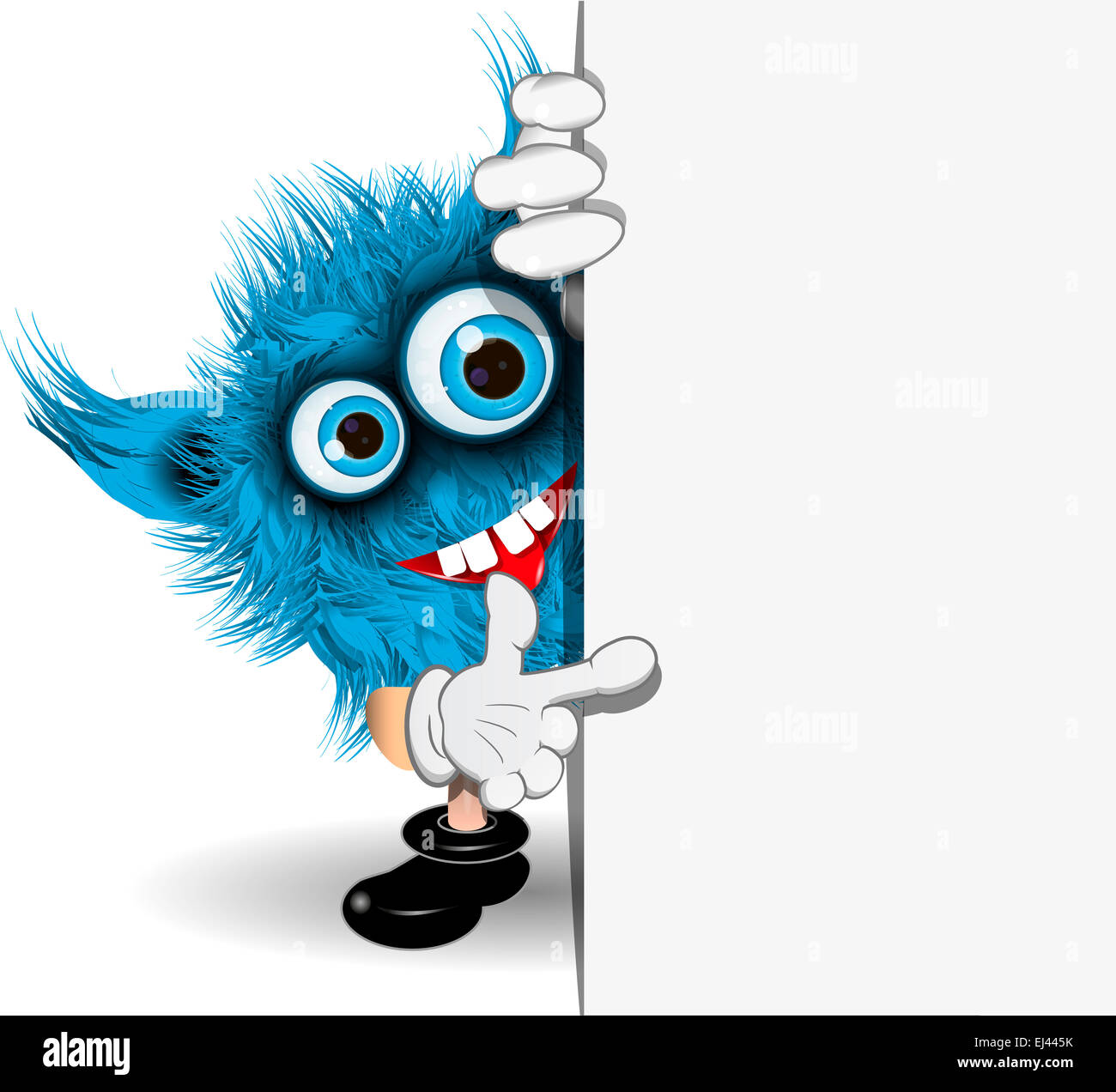 illustration fairy shaggy blue monster with blue eyes Stock Photo Alamy