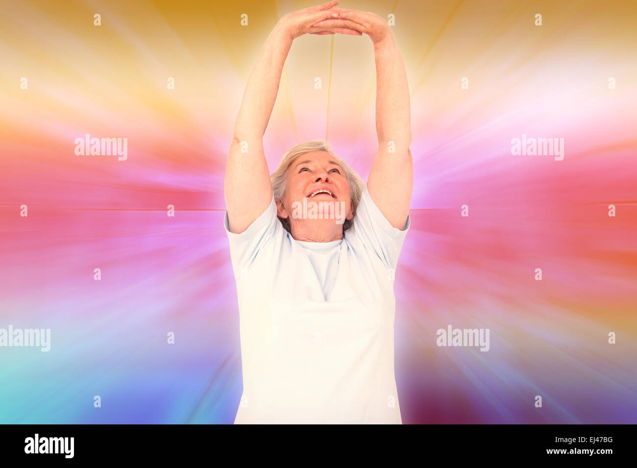 Female standing stretching arms out hi-res stock photography and images ...