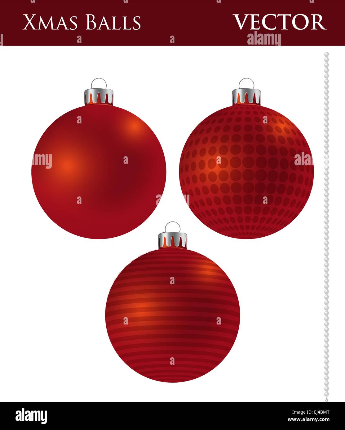Red christmas balls Stock Vector Images - Alamy