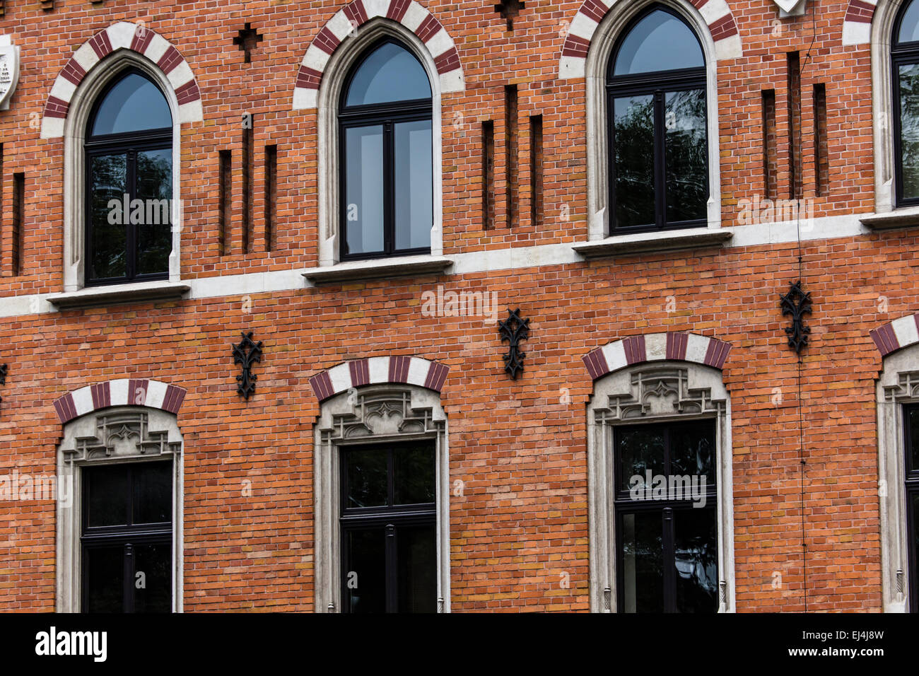 Traditional houses in Krakow, Poland Stock Photo Alamy