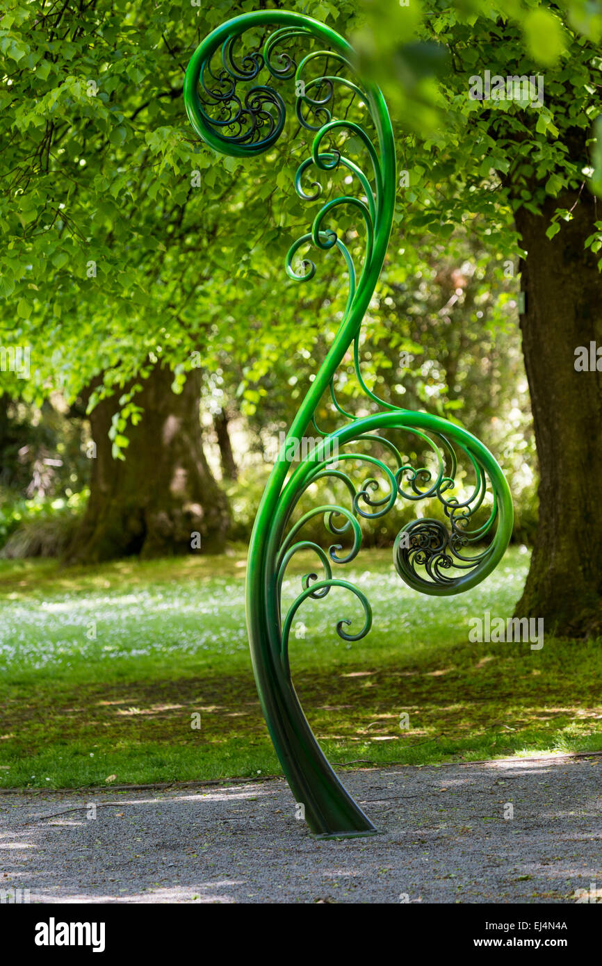 Unravelling fern, one of New Zealand symbols. Stock Photo