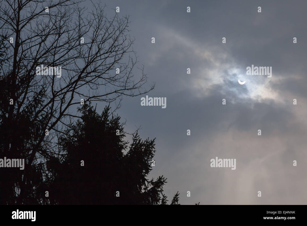 Solar Eclipse in Italy, 20 March 2015 Stock Photo Alamy