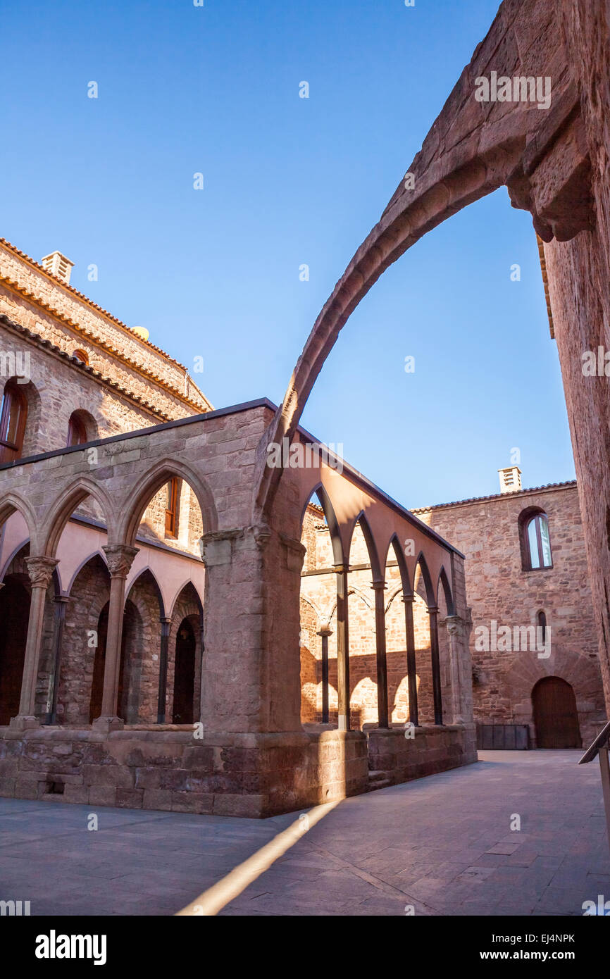 Castle and Collegiate church of San Vicente in Cardona village, Barcelona, Spain Stock Photo