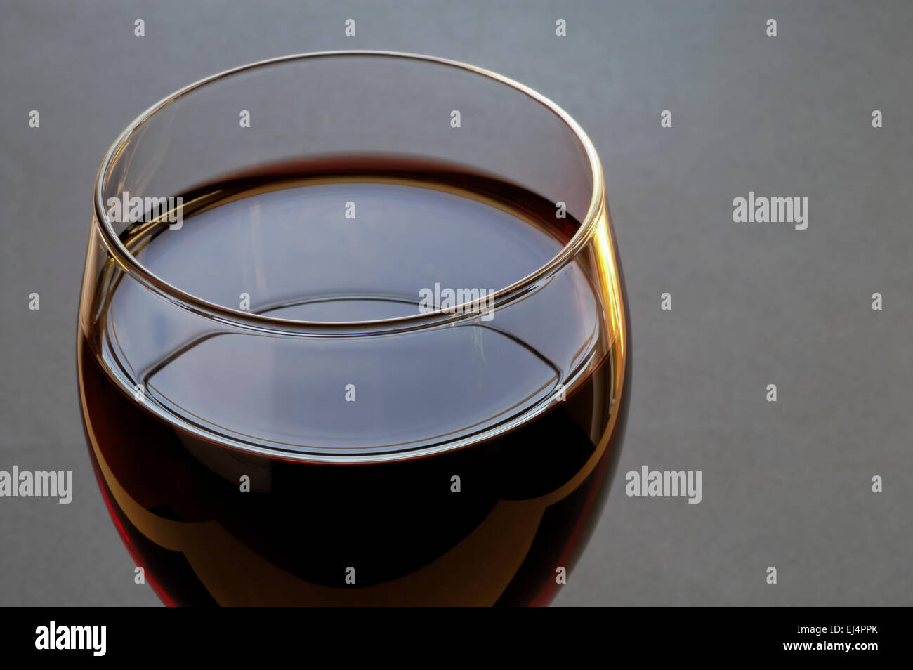 Glass of red wine closeup Stock Photo