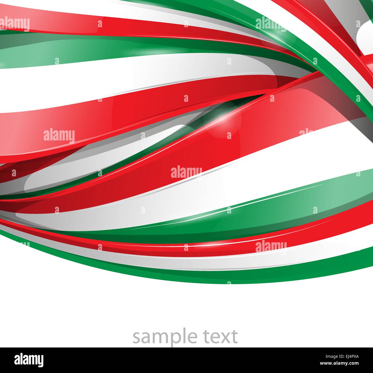 Italian and mexican background flag Stock Vector