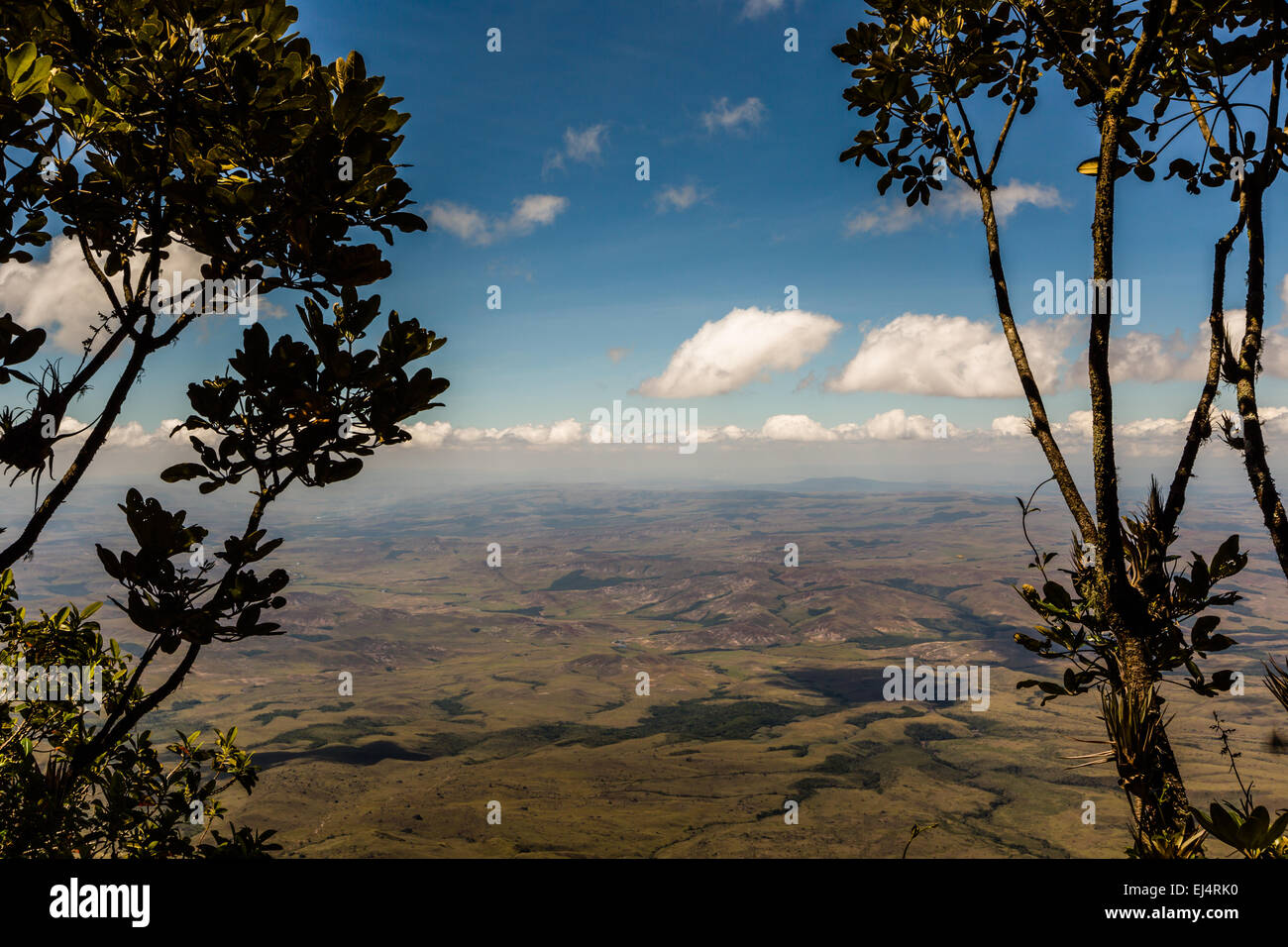 View from the plateau Roraima to Gran Sabana region - Venezuela, South America Stock Photo