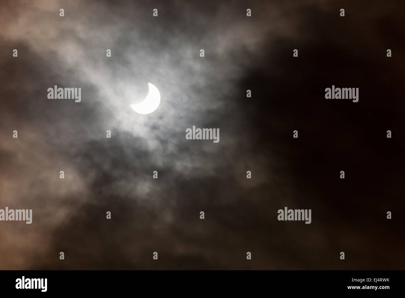 Solar Eclipse in Italy, 20 March 2015 Stock Photo - Alamy